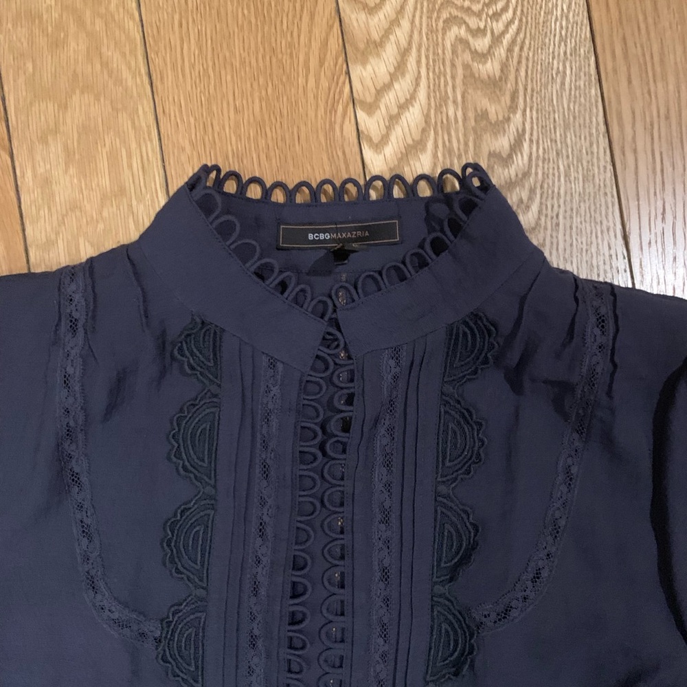BCBG Navy Blue Blouse